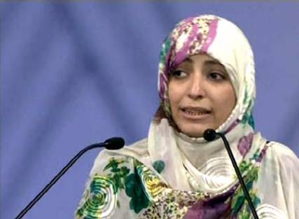 توكل كرمان: نأمل في أن تفضي الهدنة إلى سحب أسلحة المليشيات وانسحابها من كامل المناطق
